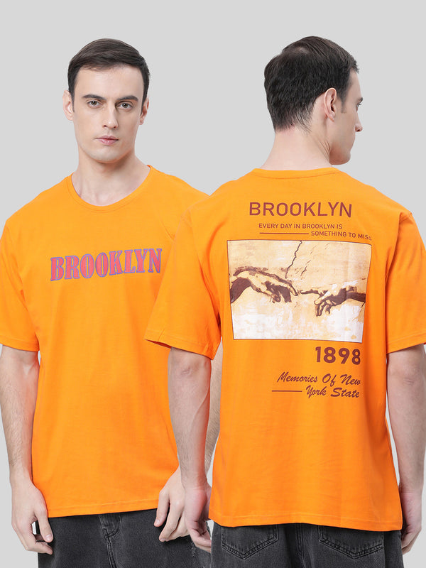 Men Printed Drop Shoulder Oversized T-shirt