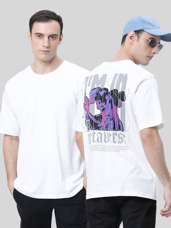 Men Printed Drop Shoulder Oversized T-shirt